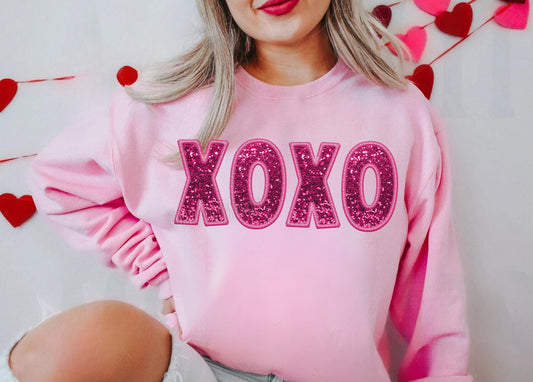 Xoxo sparkle glitter effect Valentine
