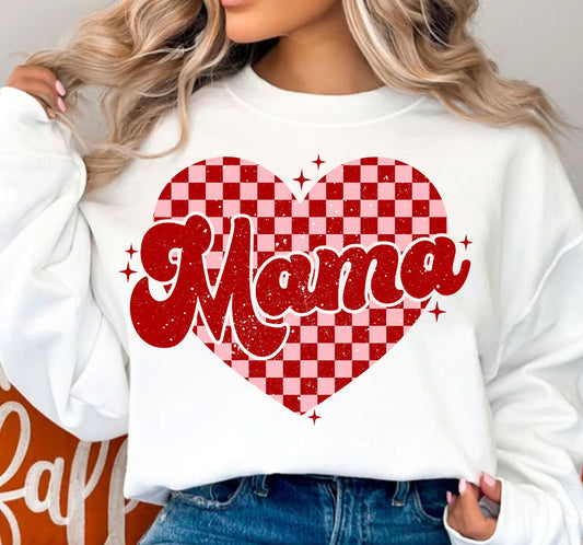 Mama Heart - checkered Valentine